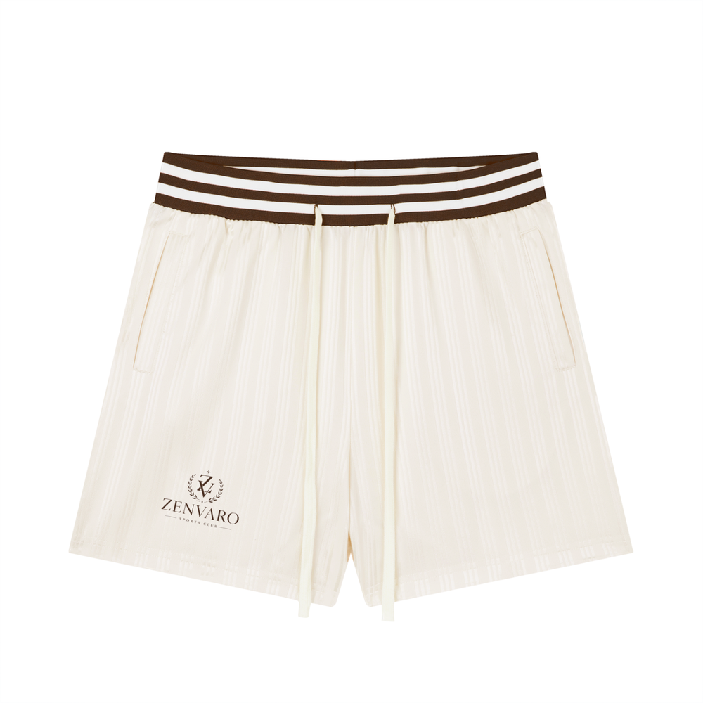 Unisex Striped Drawstring Shorts