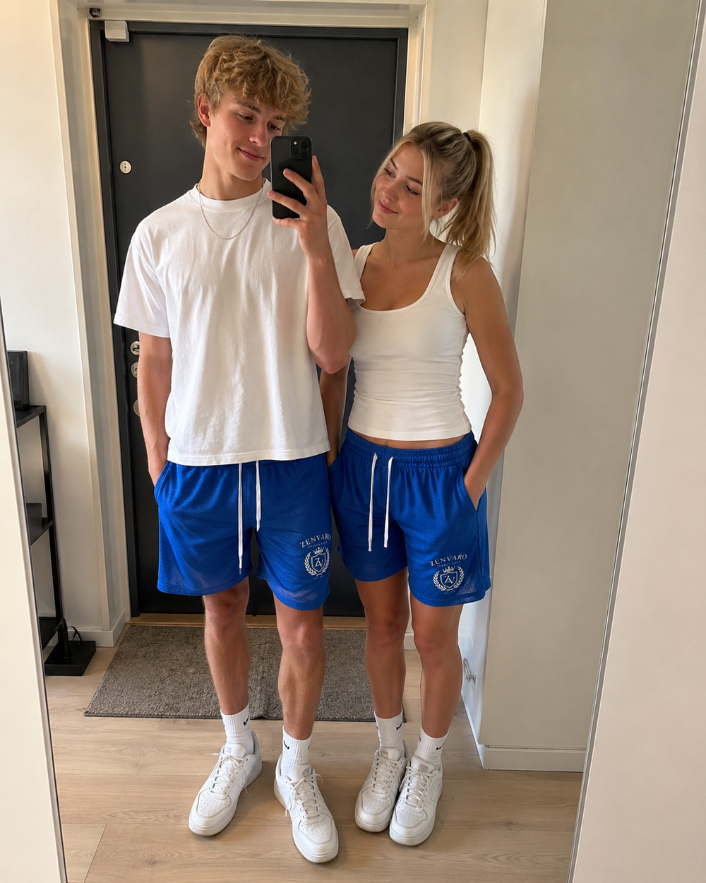 Mesh Drawstring Shorts