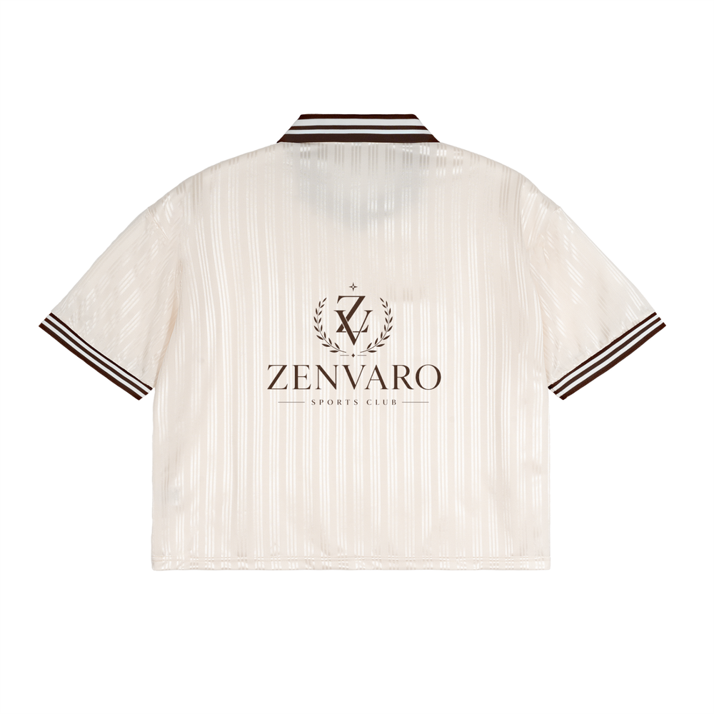 Contrast Stripes Polo Collar T-Shirt
