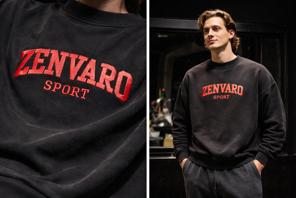 Zenvaro Oversized Washed Sweatshirt